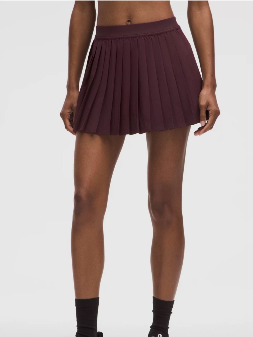 lululemon athletica Pleated tennis Mini Skirt in Deep Burgundy